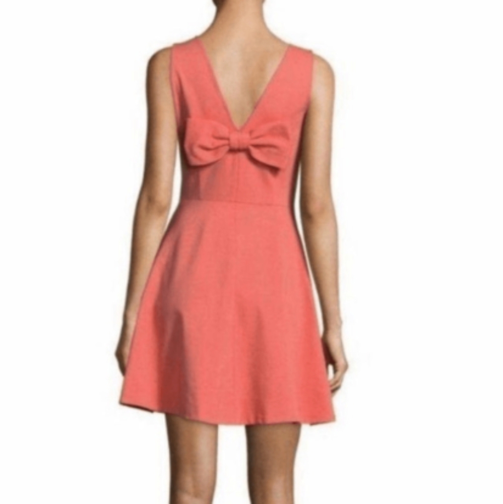 Kate Spade Coral Fit and Flare Bow Back Dress